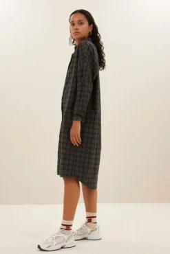 By bar Robes<small check dress | caramel