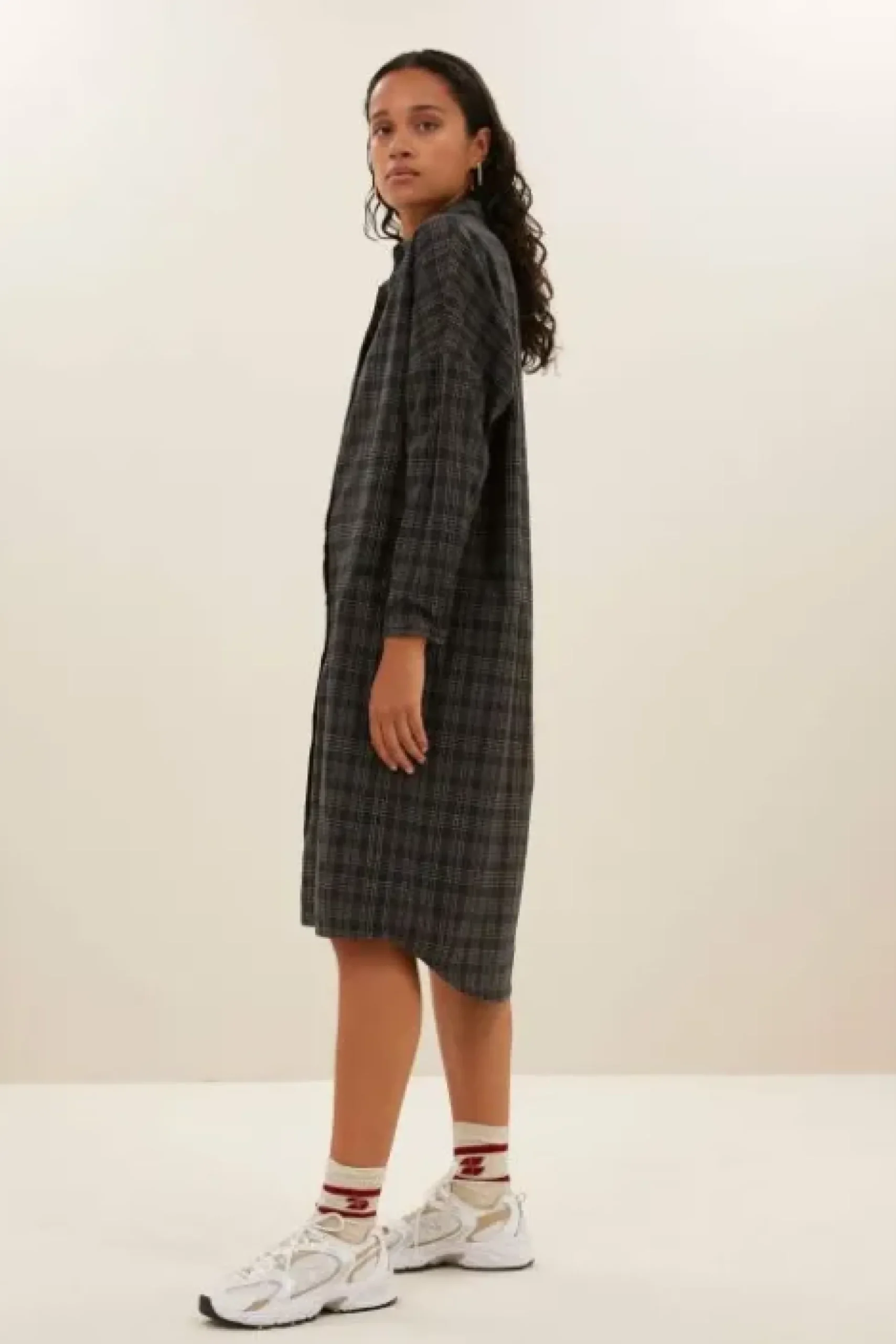 By bar Robes<small check dress | caramel