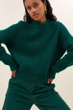 By bar Maillots<sonny bulky pullover | peacock green