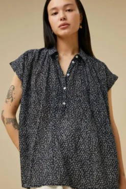 By bar Chemisiers<stevie paper blouse | paper print