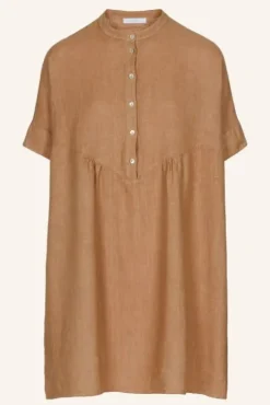 By bar Robes<tais linen dress | caramello