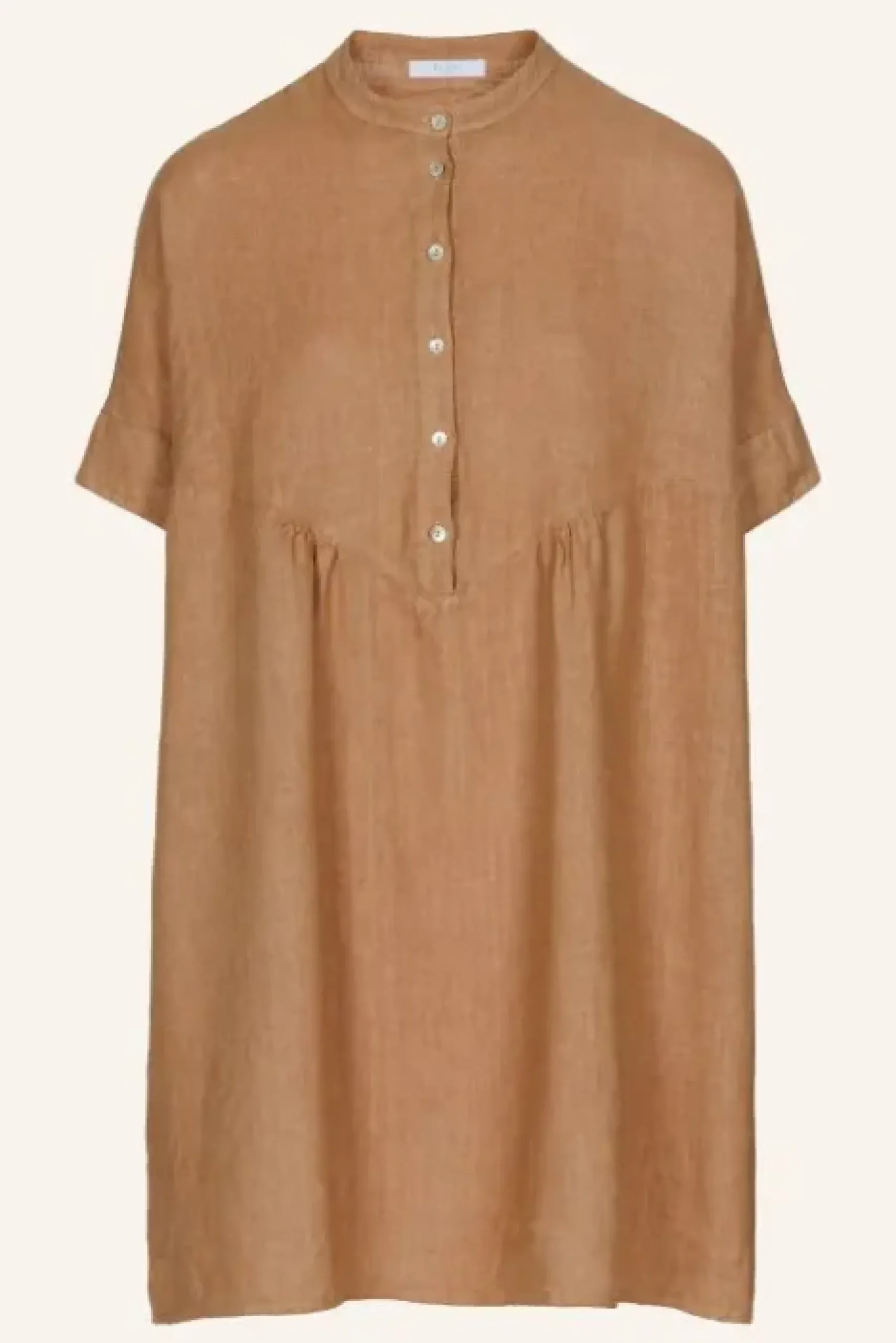 By bar Robes<tais linen dress | caramello
