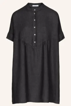 By bar Robes<tais linen dress | jet black