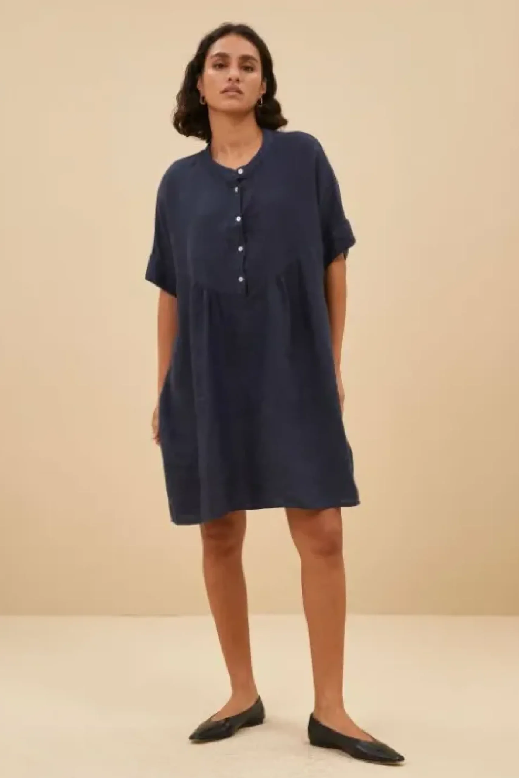 By bar Robes<tais linen dress | midnight