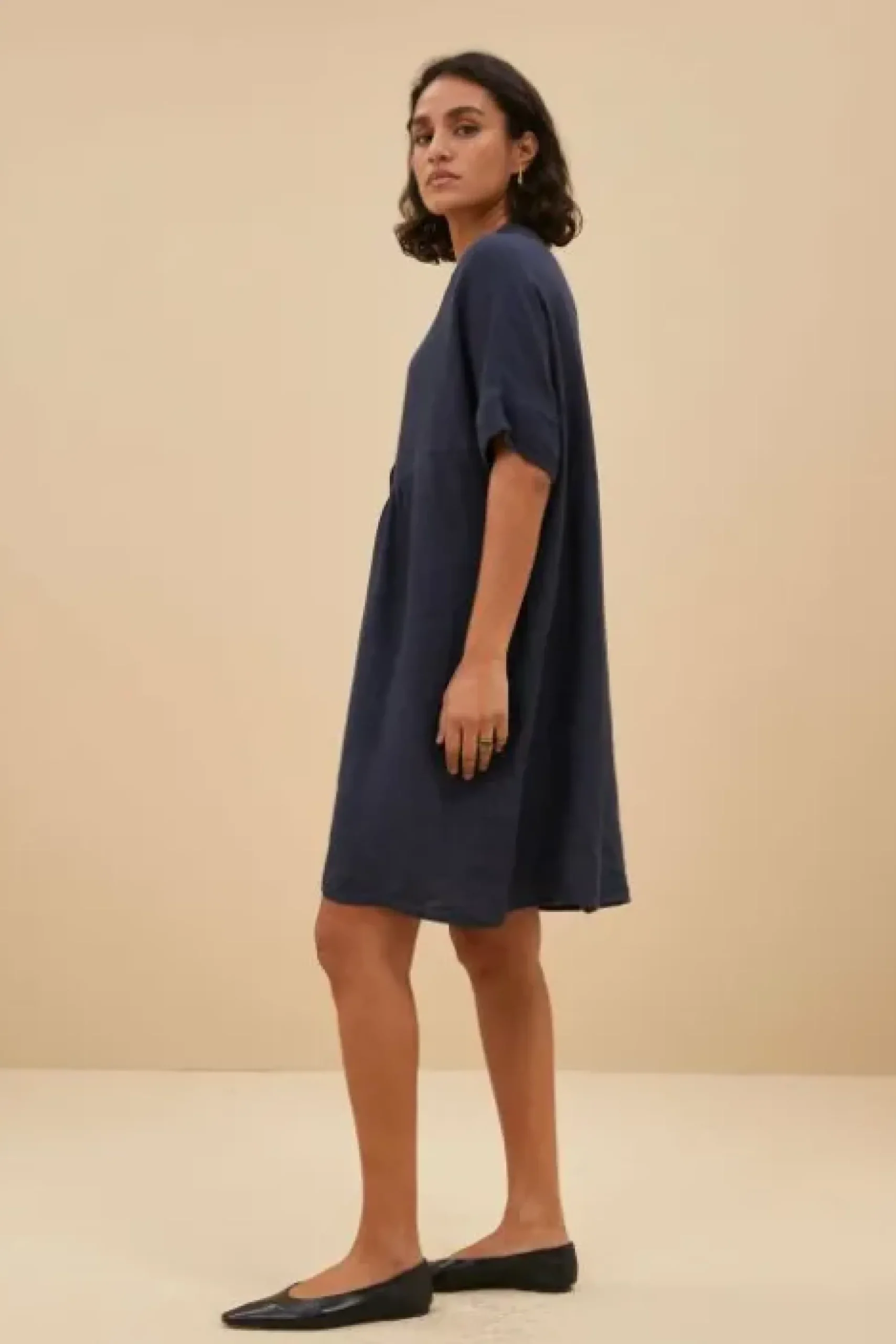 By bar Robes<tais linen dress | midnight