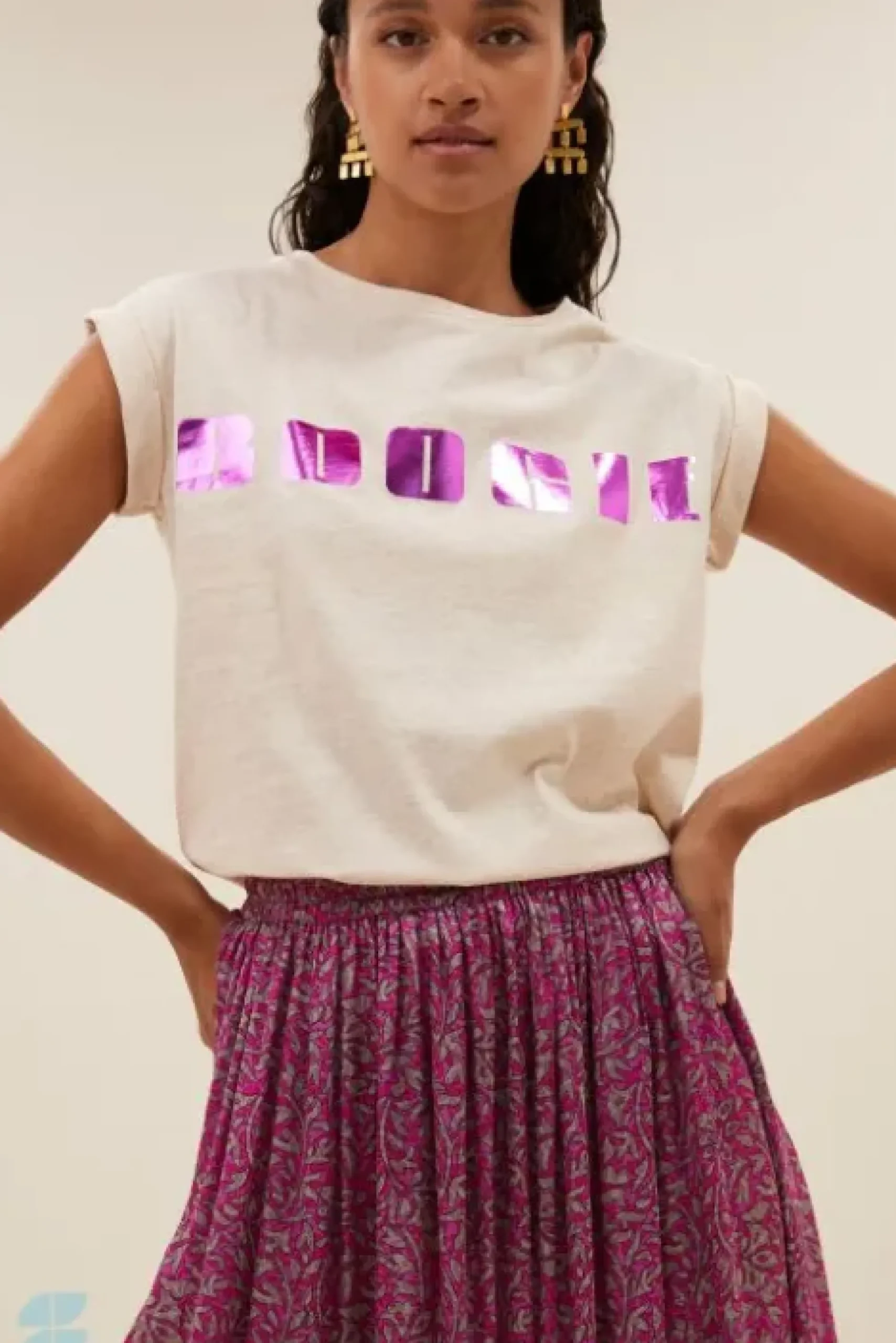 By bar Tops & T-shirts<thelma boogie top | oyster melee