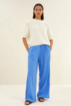 By bar Pantalon<uma stripe pants | vivid blue stripe