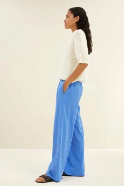 By bar Pantalon<uma stripe pants | vivid blue stripe
