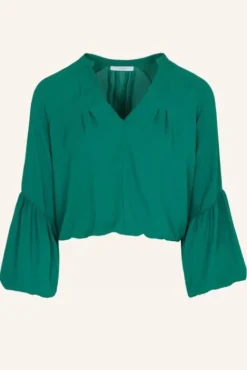 By bar Chemisiers<vienna satin stripe blouse | evergreen