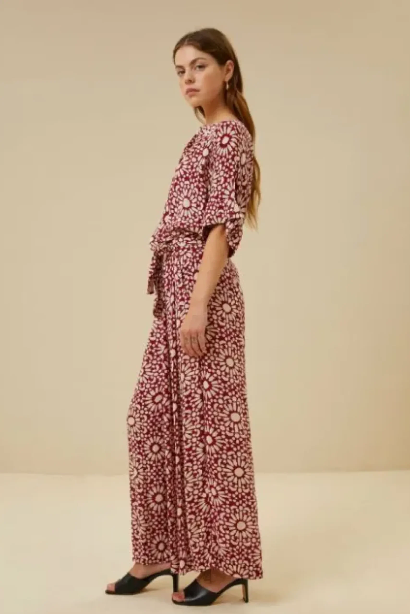 By bar Pantalon<wanda sunflower pant | sunflower print
