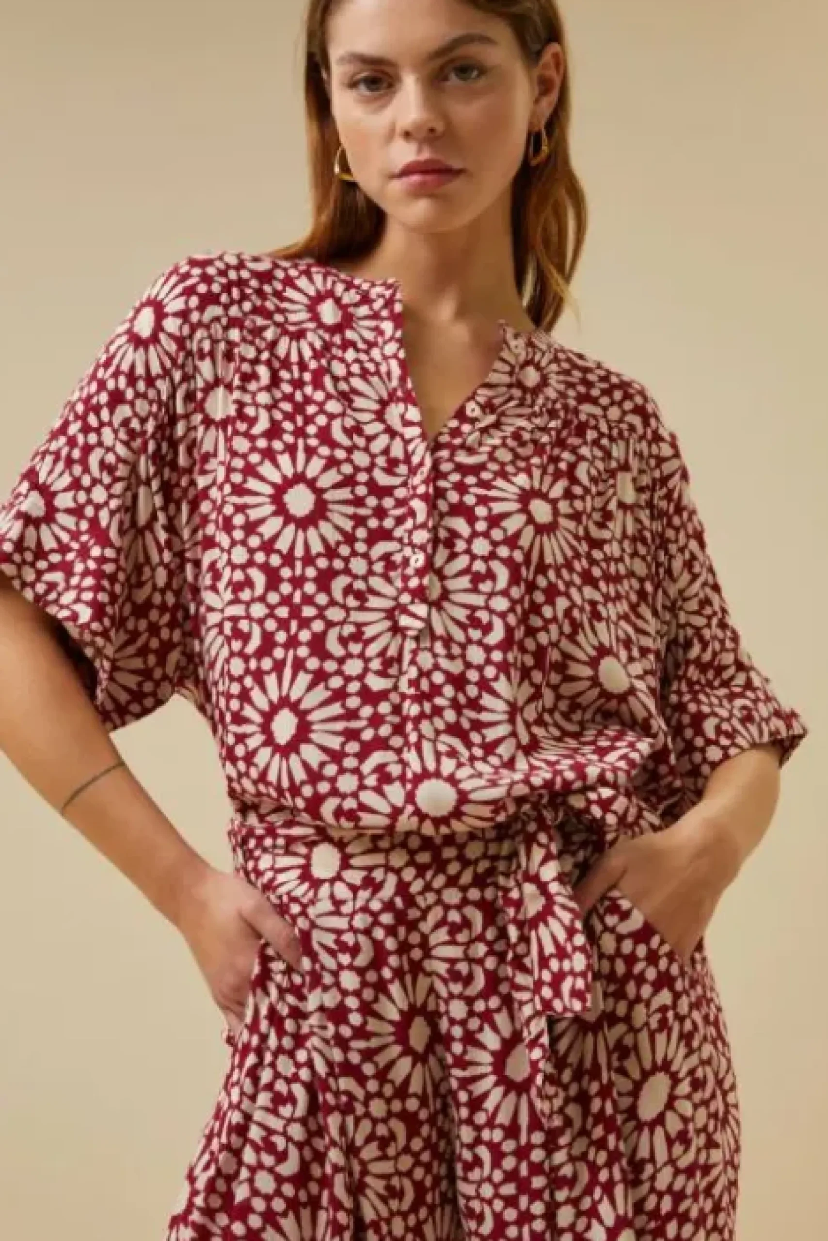 By bar Pantalon<wanda sunflower pant | sunflower print