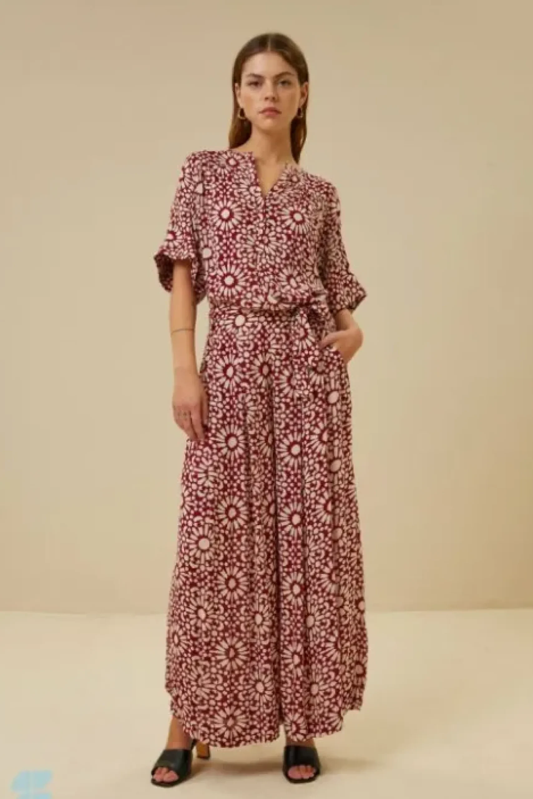 By bar Pantalon<wanda sunflower pant | sunflower print
