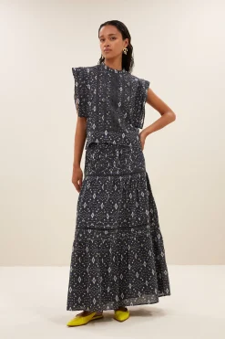 By bar Chemisiers<xena midnight ikat blouse | midnight ikat