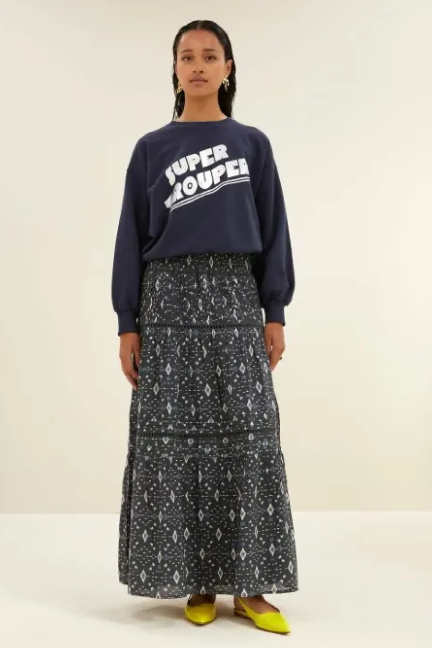By bar Jupes<xena midnight ikat skirt | midnight ikat