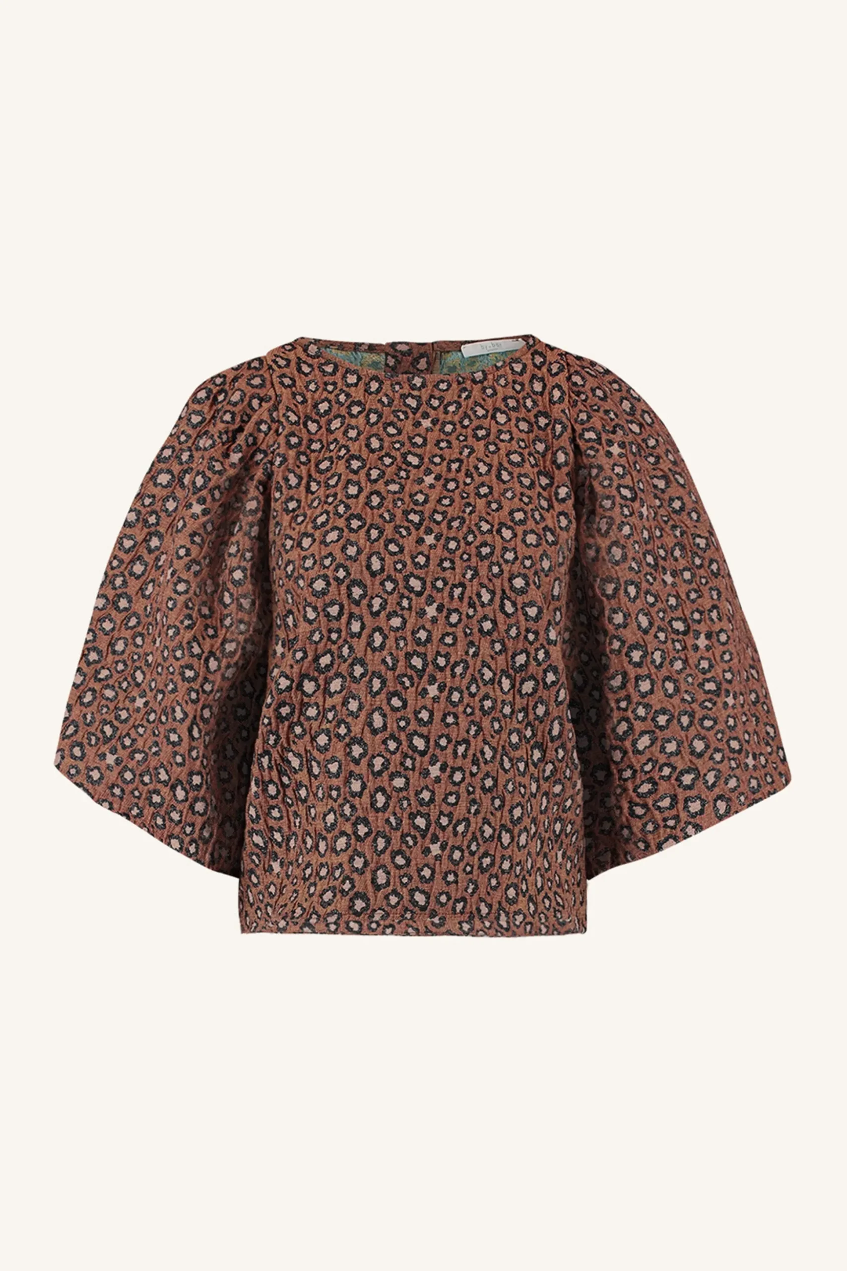 By bar Chemisiers<zasu jacquard blouse | brown panter print